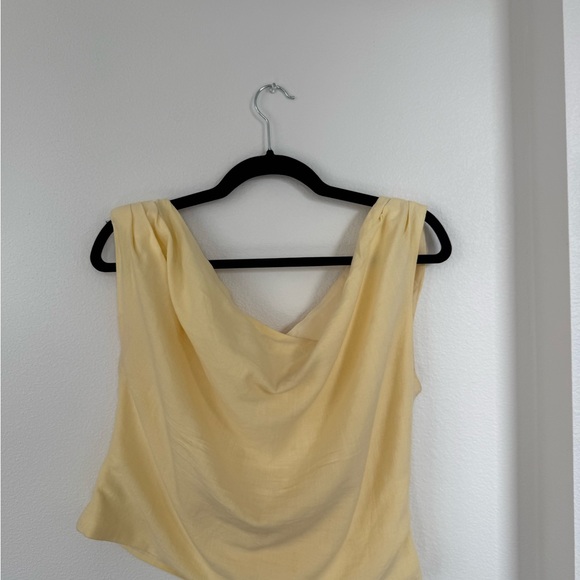 Peppermayo Tops - PepperMayo Pale Yellow Off Shoulder Top